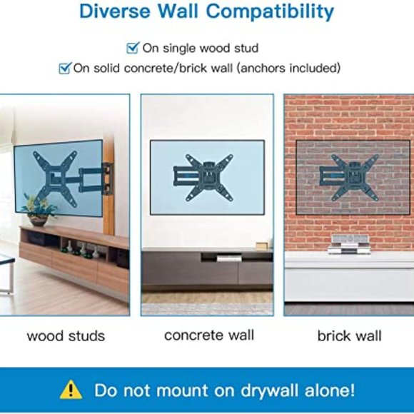 LED LCD Flat Curved Screen TVs & Monitors, Max VESA 200x200mm up to 44lbs by Pip - Picture 5 of 10